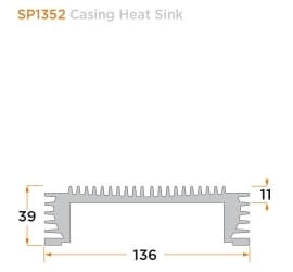 diagram of custom casing heat sink.